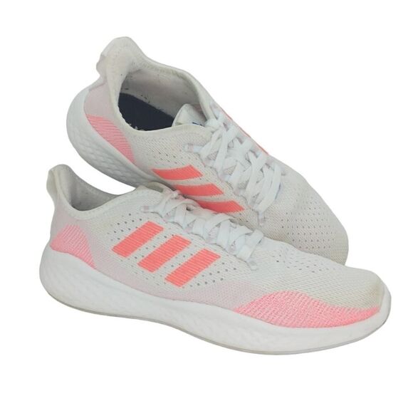 Adidas Fluidflow 2.0 Womens Pre-owned White & Pink Running Sneakers - sz. 9 - Picture 1 of 6